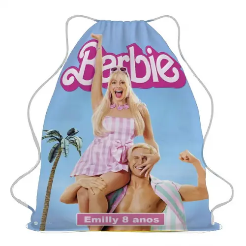 20 Mochila Saco Sacochila Barbie Personalizada