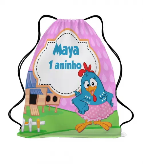 20 Sacochila Lembrancinha Galinha Pintadinha Personalizada