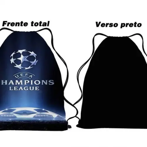200 Mochila Sacochila Liga dos Campeões 25x35