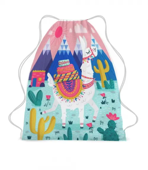 25 Lembrancinha Personalizada Mochila Saco Lhama