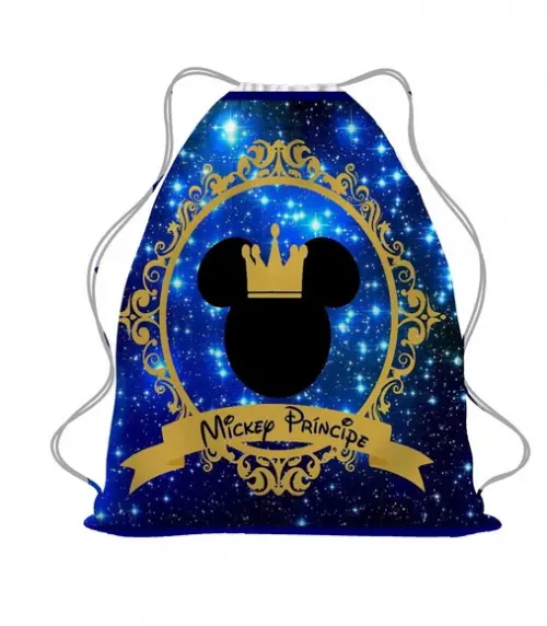 25 Mochila Saco Lembrancinha Mickey Príncipe