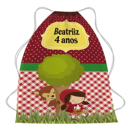 30 Mochila Saco Chapeuzinho Vermelho