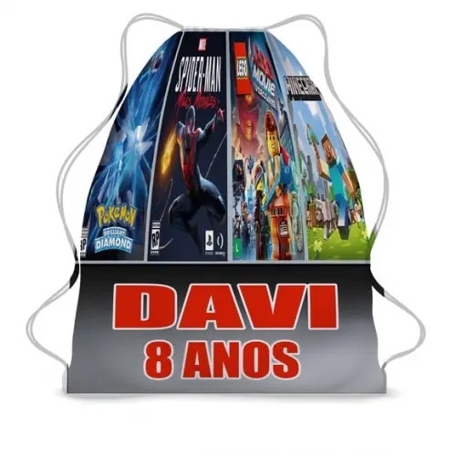 35 Mochila Saco Sacochila Lembrancinha Video Game