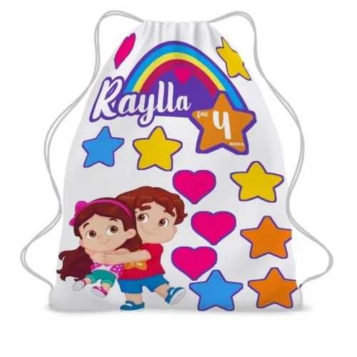 40 Mochila Saco Lembrancinha Maria Clara e Jp Personalizada