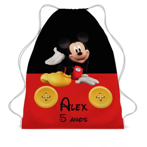 40 Mochila Saco Mickey Personalizada