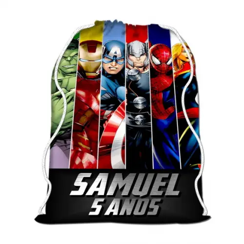40 Mochila Saco Sacochila Lembrancinha Vingadores