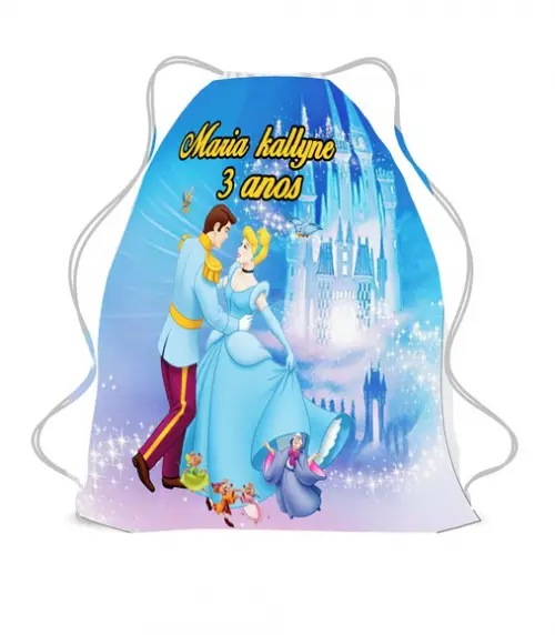 45 Lembrancinha Mochila Saco Cinderela