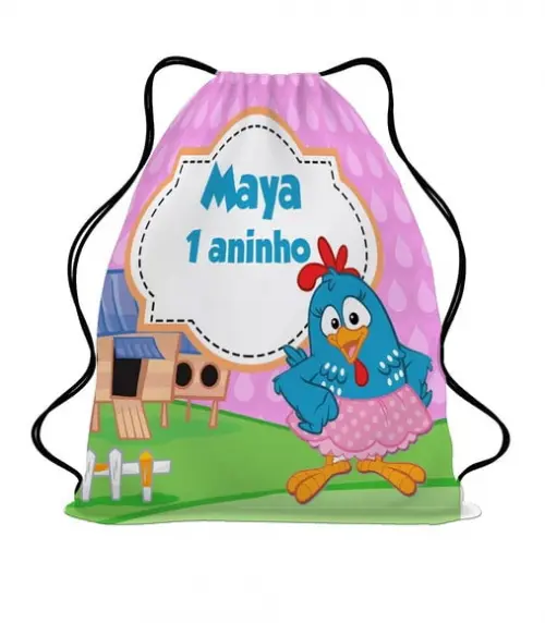 45 Mochila Saco Sacochila Galinha Pintadinha Personalizada