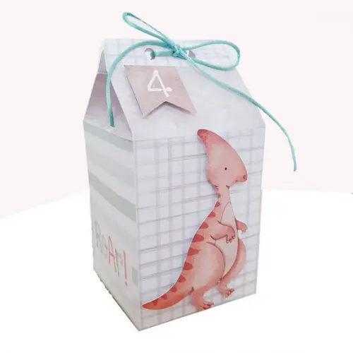 50 Caixa Milk Aniversário Dinossauro Personalizada