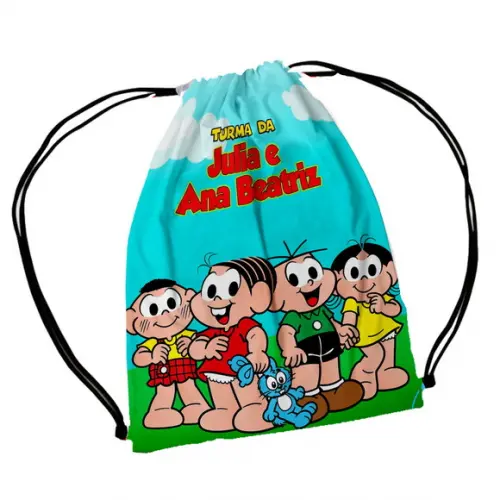 50 Lembrancinha Sacolinha Mochilinha Turma da Monica