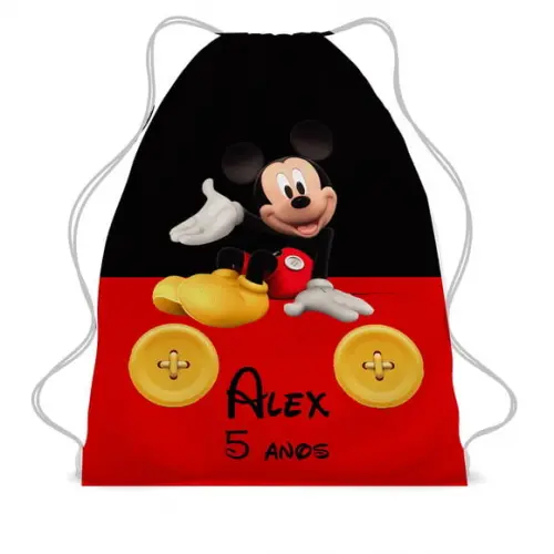 50 Mochila Saco Lembrancinha Mickey Príncipe