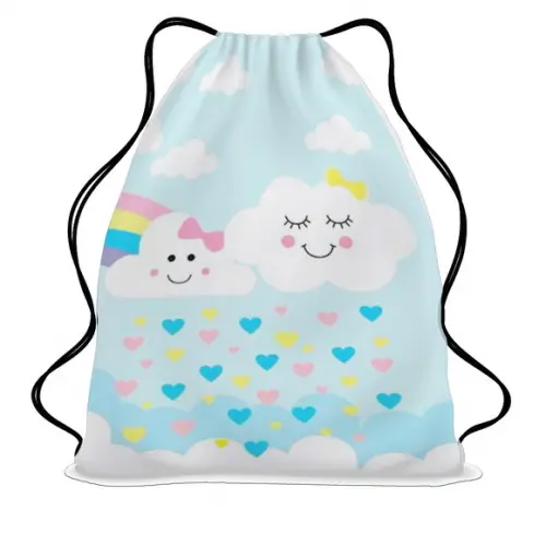 50 Mochila Saco Mochilinha Chuva de Amo Personalizada
