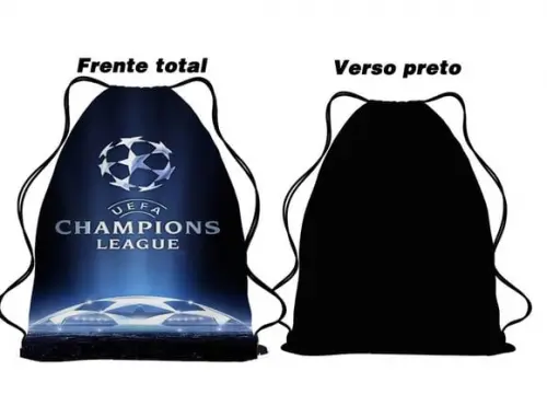50 Mochila Sacochila Liga dos Campeões 25x35