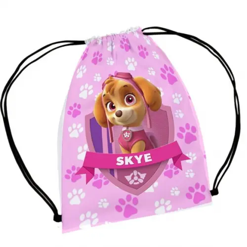 50 Sacochila Mochilinha Patrulha Canina Skye Personalizada