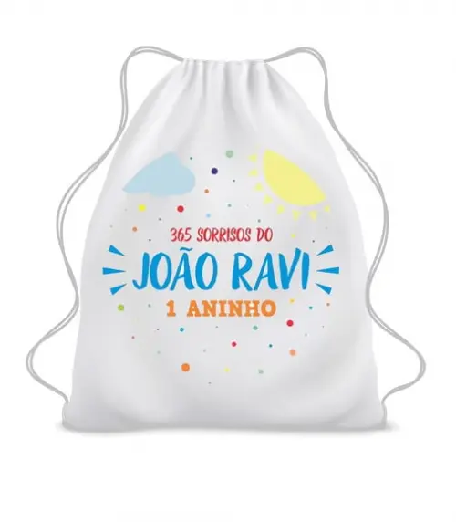 70 Mochila Saco 365 Sorrisos Personalizada