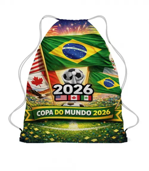 70 Mochila Saco Copa do Mundo 2026 - Personalizada
