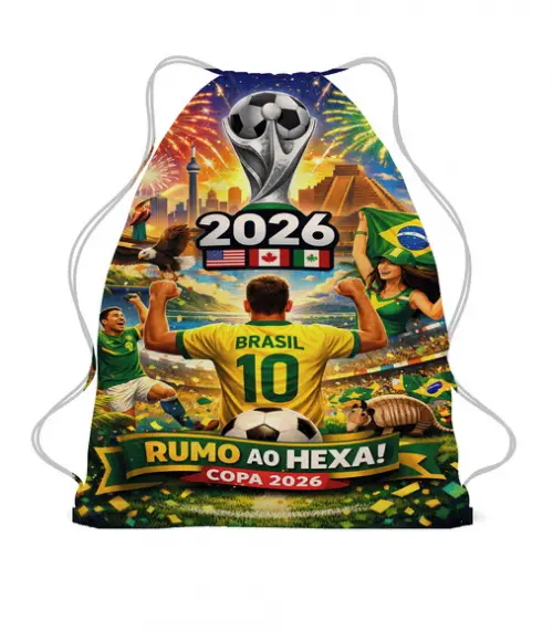 70 Mochila Saco Copa do Mundo 2026 - Personalizada