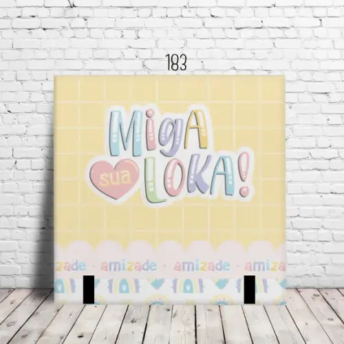Azulejo Cerâmico Personalizado 20x20 Foto Nome Frase Amizade