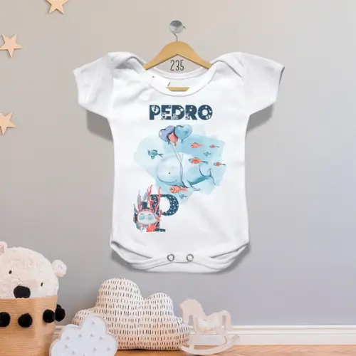Body Infantil Alfabeto Personalizado