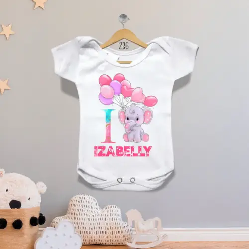 Body Infantil Menina Alfabeto Personalizado