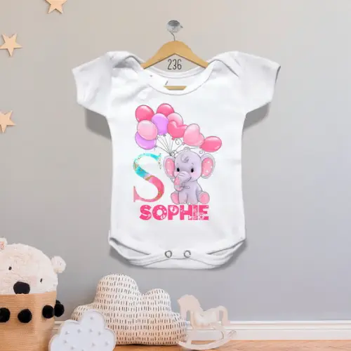 Body Infantil Menina Alfabeto Personalizado