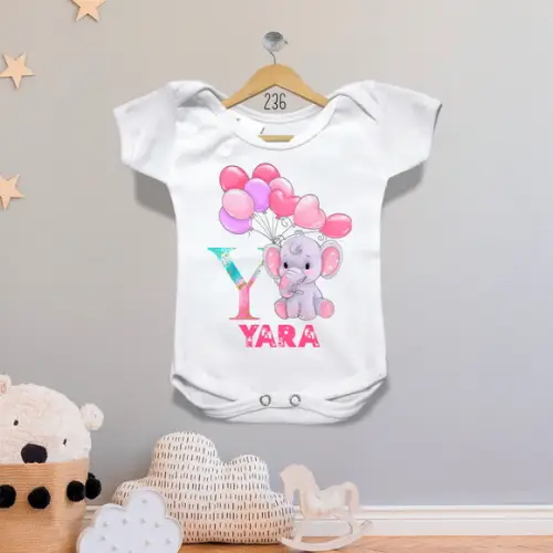 Body Infantil Menina Alfabeto Personalizado