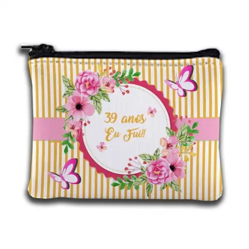 Bolsa Porta Moedas Personalizado Dia das Mães Floral