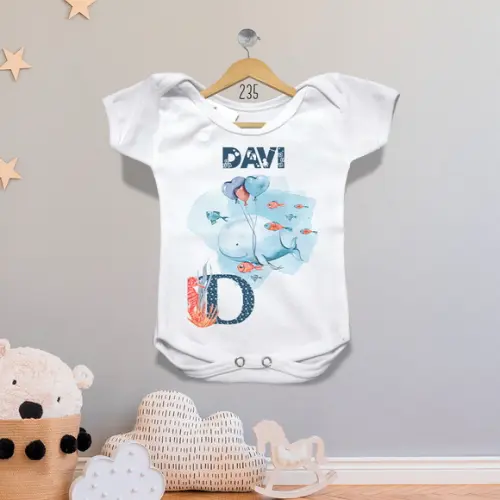 Body Personalizado com Letras do Alfabeto