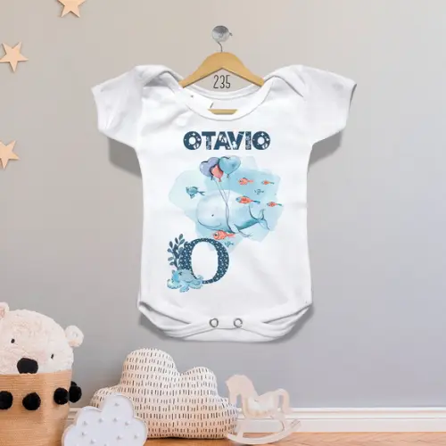 Body Personalizado com Letras do Alfabeto