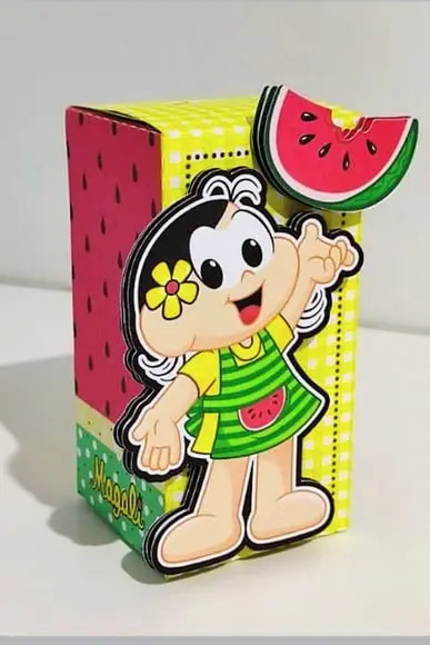 Caixa Alta Aniversário Magali Personalizada Aplic 3