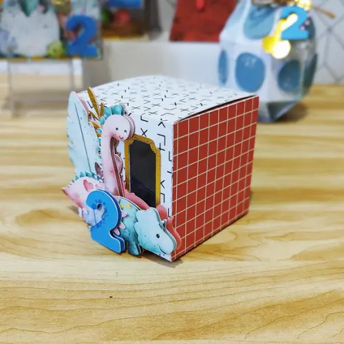 Caixa Aniversário Dino Baby Personalizada
