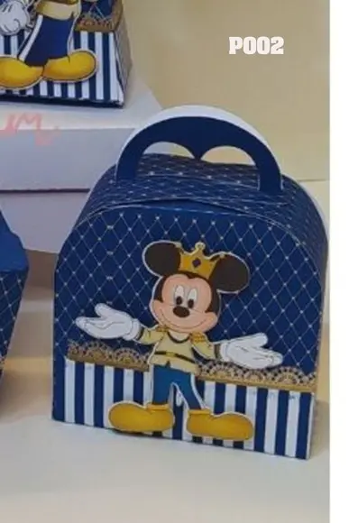 Caixa Coração Aniversáriomickey Realeza Personalizada