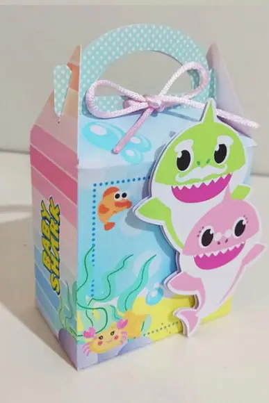 Caixa Milk Aniversário Baby Shark Personalizada