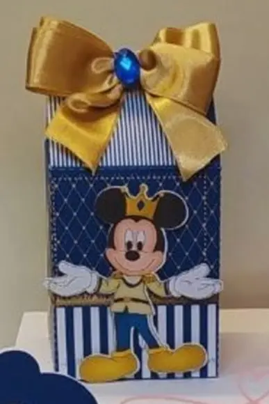 Caixa Milk Aniversáriomickey Realeza Personalizada