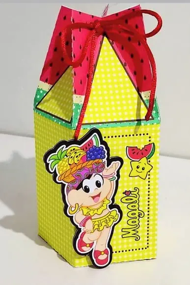 Caixa Sacola Aniversário Magali Personalizada Aplic 3