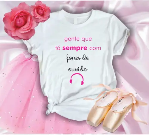 Camiseta Ballet-com Frases