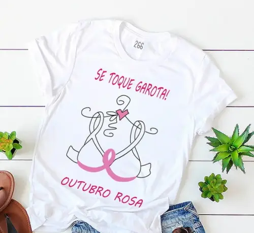 Camiseta Campanha Solidária Outubro Rosa