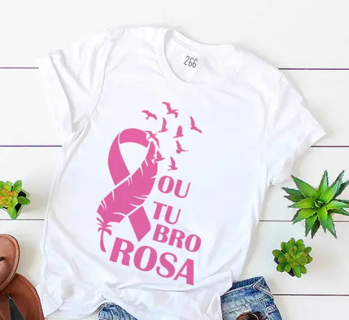 Camiseta Outubro Rosa de Conscientização