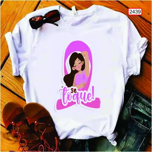 Camiseta Outubro Rosa Faça Parte Desse Ato