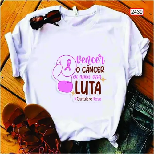 Camiseta Outubro Rosa Faça Parte Desse Ato