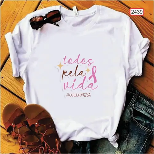 Camiseta Outubro Rosa Lute Por Essa Causa