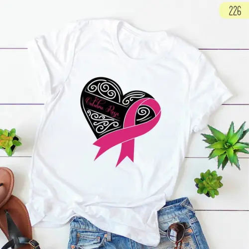 Camiseta Outubro Rosa Prevenção e Amor à Vida