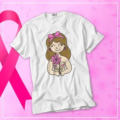 Camiseta Outubro Rosa Um Toque de Amor