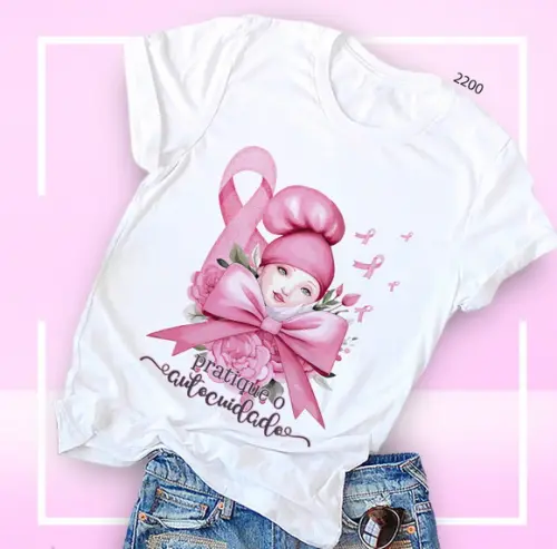 Camiseta Outubro Rosa Um Toque pela Vida