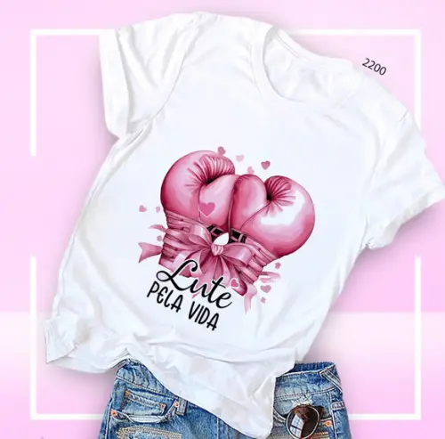 Camiseta Outubro Rosa Um Toque pela Vida