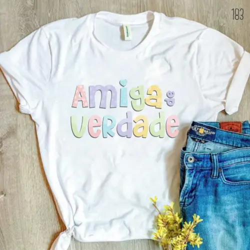 Camiseta Personalizada com Frase Amizade