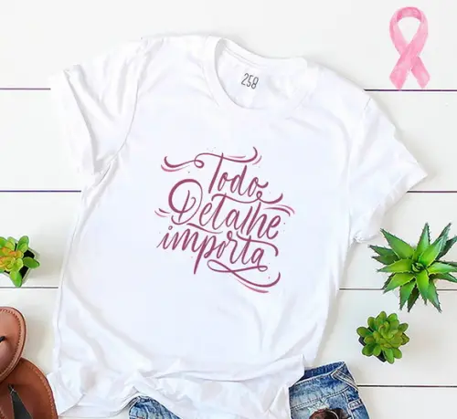 Camiseta Solidária Outubro Rosa ? Cuide-se, Ame-se