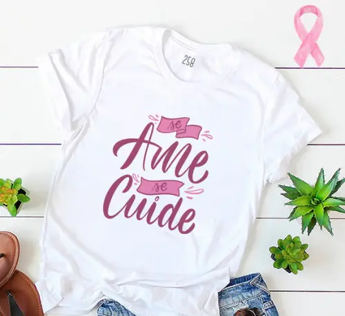 Camiseta Solidária Outubro Rosa ? Cuide-se, Ame-se