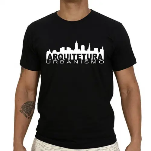 Camisetas Arquitetura 100% Algodão Estampa em Silk