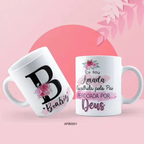 Caneca Alfabeto com Frase Evangelica Inspiradora-afb0001
